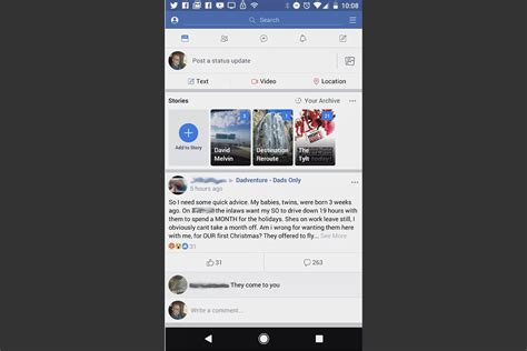Facebook for Android .